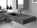 Plan vasque Design, sur mesure, Largeur 60 à 200 cm x Profondeur 40 à 60 cm, résine minérale de couleurs, Finition lisse mate, Livraison Offerte et Rapide.